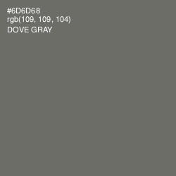 #6D6D68 - Dove Gray Color Image